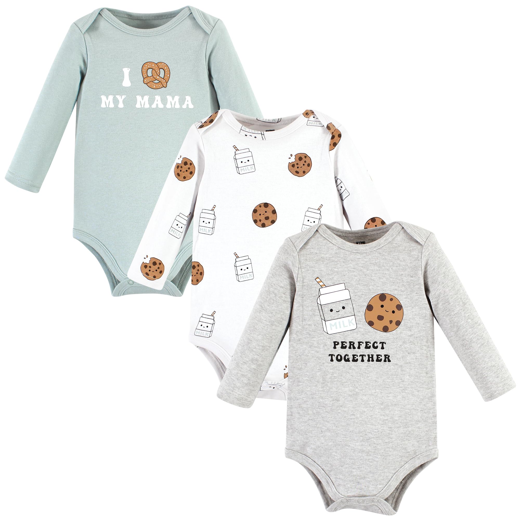 Hudson Baby unisex-baby Cotton Long-sleeve Bodysuits, Heather Gray, 3-6 Months — view 11