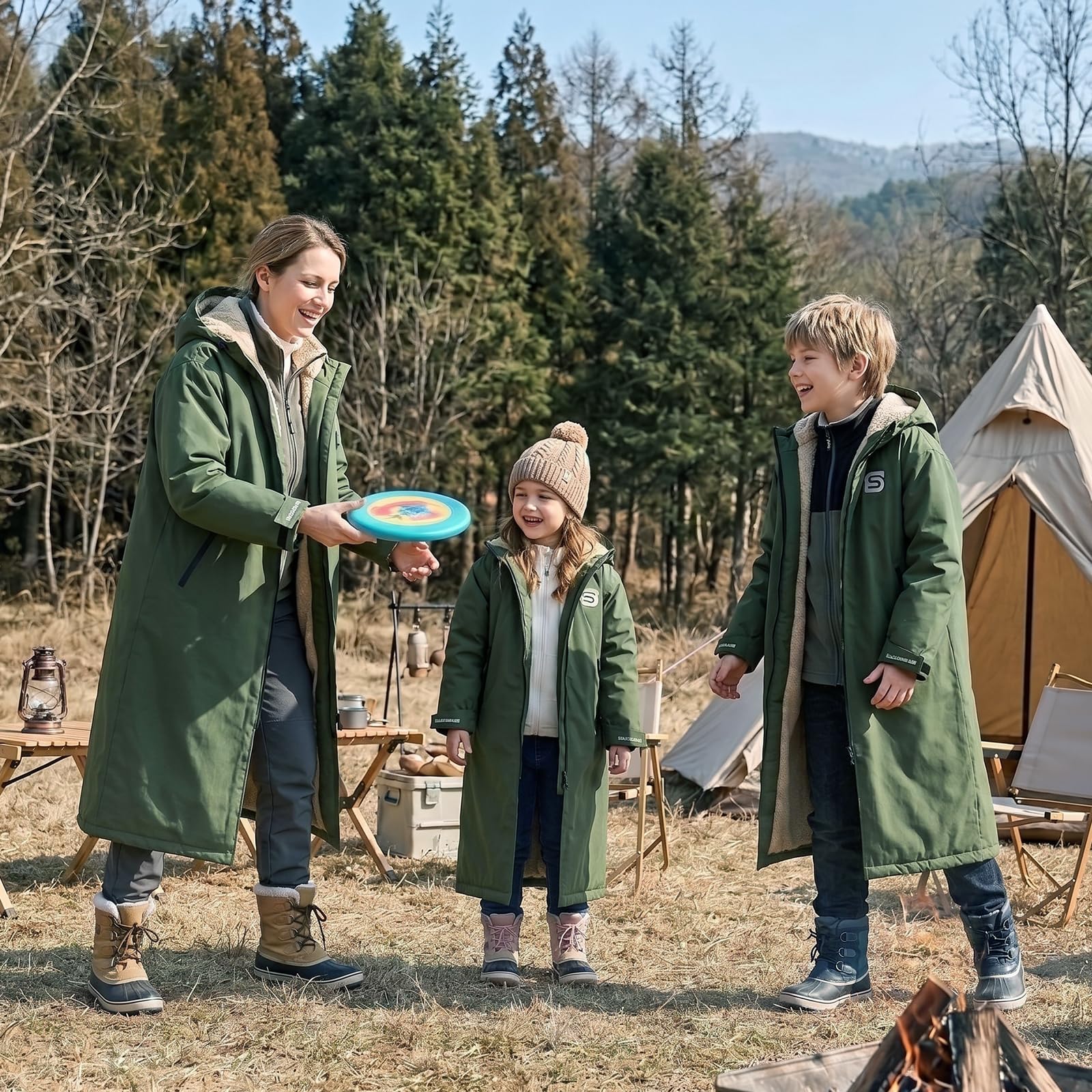 Parka de natación impermeable para niños, jóvenes y adultos