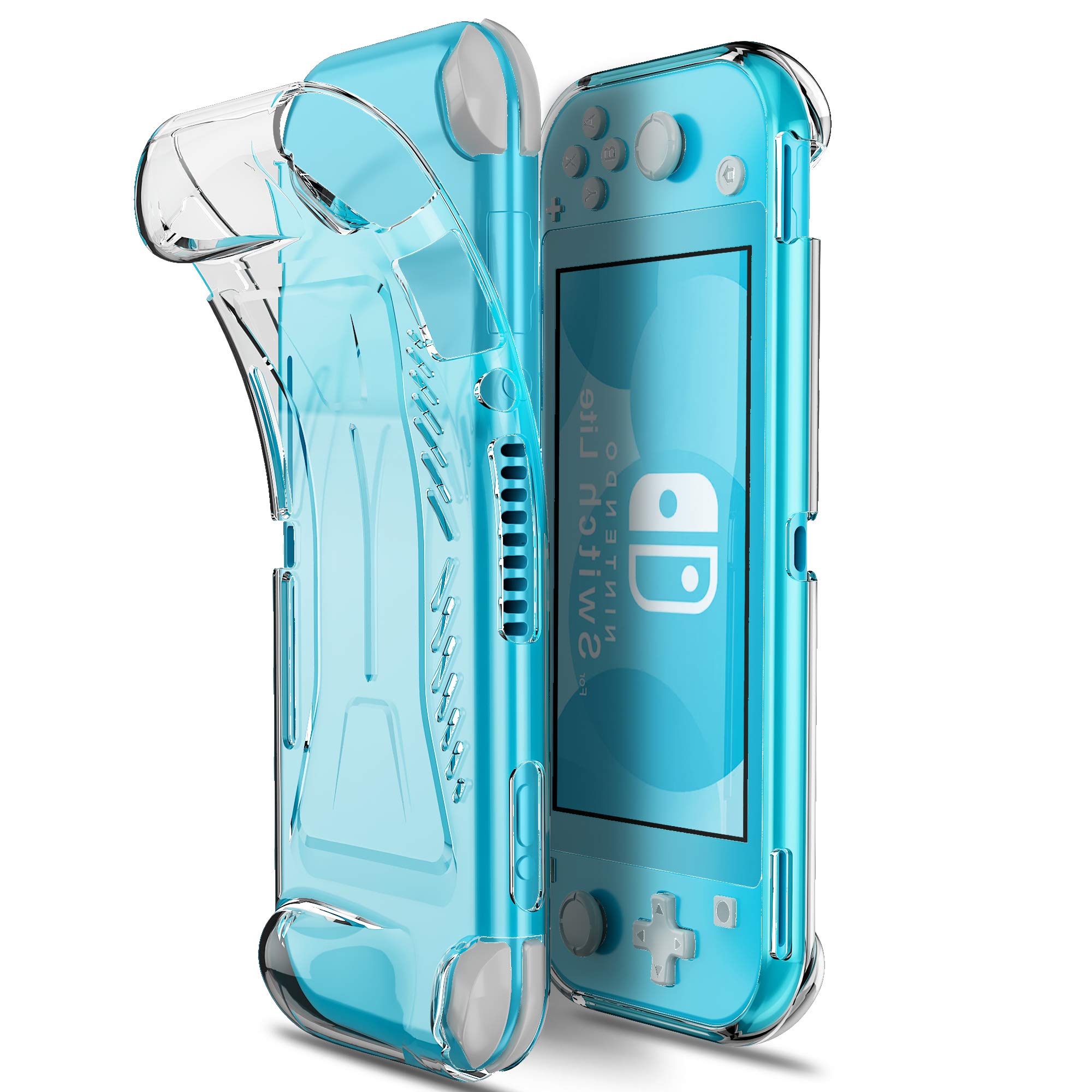 GOBEST Protective Case for Nintendo Switch Lite 2019,Grip Cover Case with Shock-Absorption and Anti-Scratch Design TPU Case (Clear)