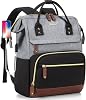 Focdod Backpack for Women 17 Inch Laptop Backpack Work Business Backpacks Purse Computer College Carry on Backpacks Nurse Bag Backbag Casual Daypack for Travel Black