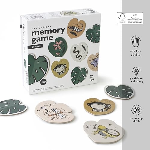 Miniatura 4 de Wee Gallery Juego de memoria, animales de la selva y naturaleza, juguete Montessori y juegos cerebrales para niños, actividad educativa para niños