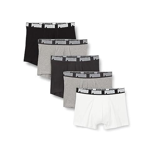 Immagine del prodotto PUMA Basic Men's Boxers (5 Pack) Boxer Slip, Multicolore (White/Black/Grey), L (Pacco da 5) Uomo