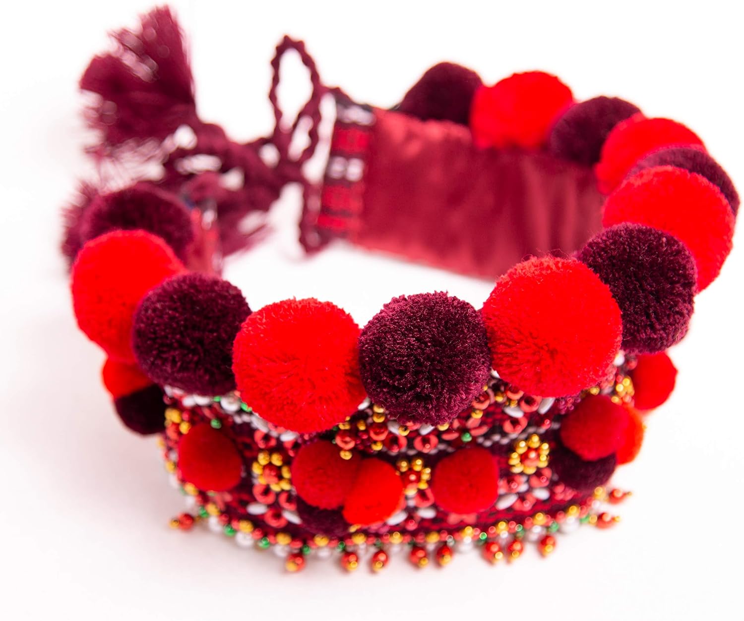 Rushnichok Ukrainian Wedding Chiltse Kokoshnik Ochitock Traditional Easter Headdress Wreath Vyshyvanka Style Handmade Beaded (Blue)