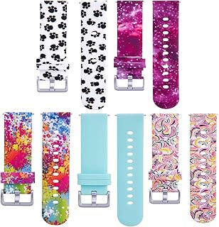Chofit 5 Pack Bands Compatible for Verizon Gizmo 3 2 1/Gabb Watch Bands for Kids, 20MM Band Quick Release Colorful Pattern Wristband Straps for Verizon Gizmo Watch 2/T-Mobile SyncUP Kids Smartwatch