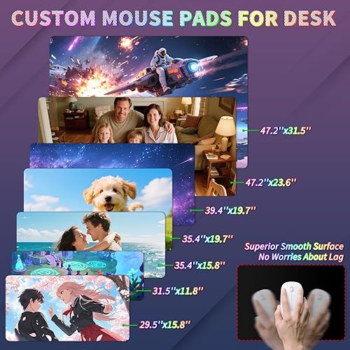 Miniatura 3 de Alfombrilla de mouse personalizada para hacer tu propia alfombrilla de mouse grande personalizada para juegos, alfombrilla de mouse personalizada