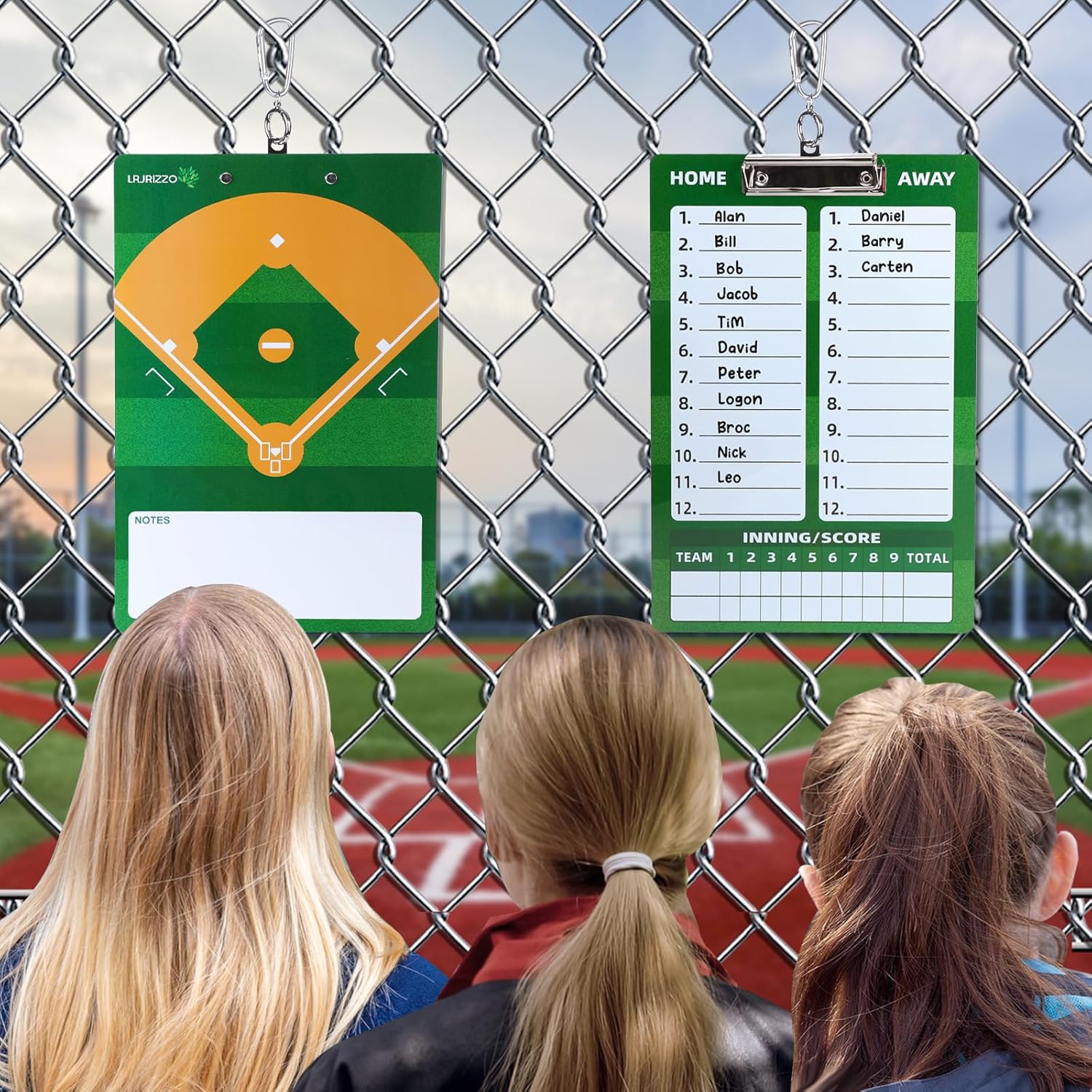 Baseball Dry Erase Coaches Clipboard, Baseball Dry Erase Coaching Board Double-Sided Baseball White Board for Coaches Writable and Erasable Baseball Clipboard Dry Erase Baseball Lineup Board