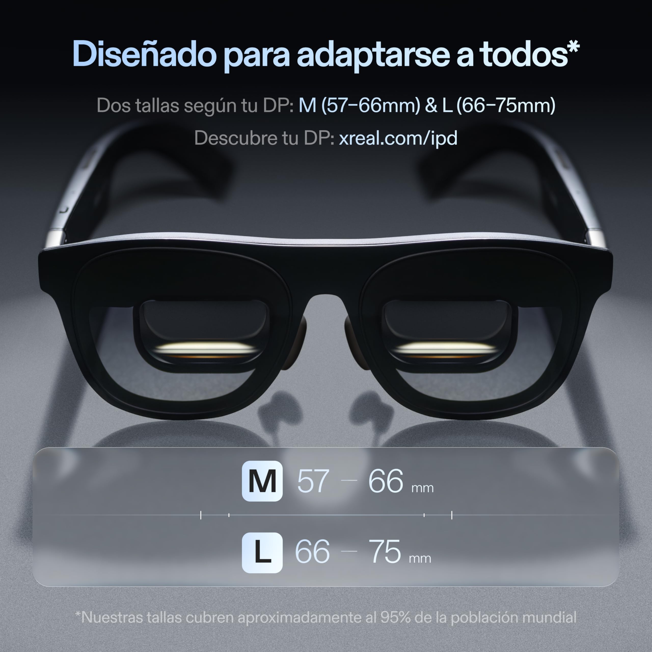 XREAL One Pro AR Gafas con Chip X1,Real 3D Lentes XR Nativo 3DoF, Óptica X-Prism, 57° FOV, Pantalla HD 171" y 120 Hz, Lentes AR con iPhone17/16/15,SteamDeck,ROG,Mac PC, Android iOS, M(IPD 57-66 mm)
