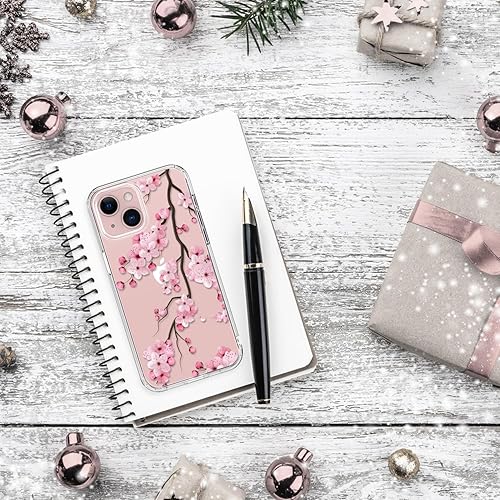 Miniatura 6 de bicol Funda híbrida para iPhone 14 Pro transparente con diseños de moda para mujeres y niñas, elegante funda delgada a prueba de golpes de