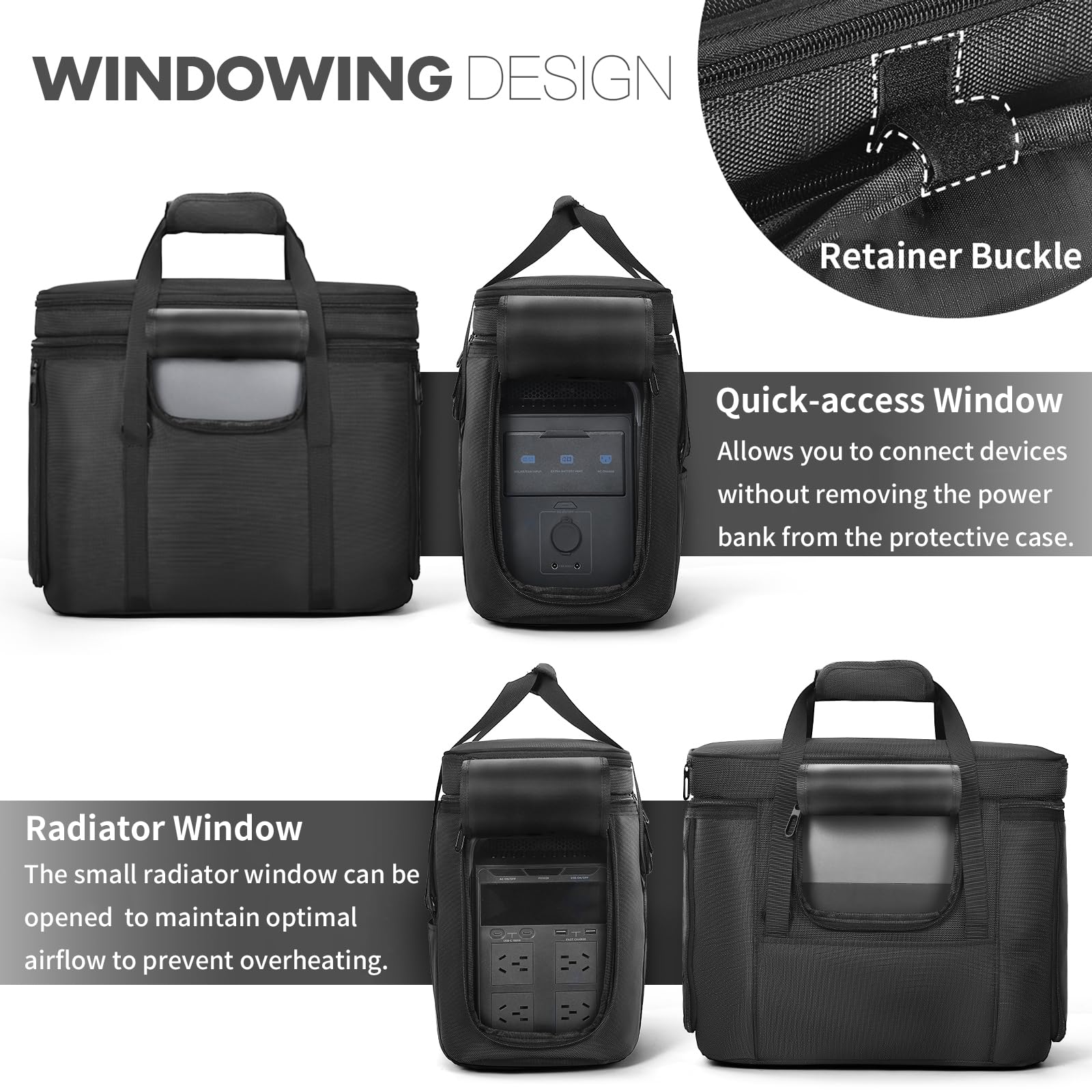 Étui de Transport Portable Compatible avec ECOFLOW Delta 3 Plus/Delta 3/Classic, Sac de Rangement de Protection pour Centrale électrique et Accessoires