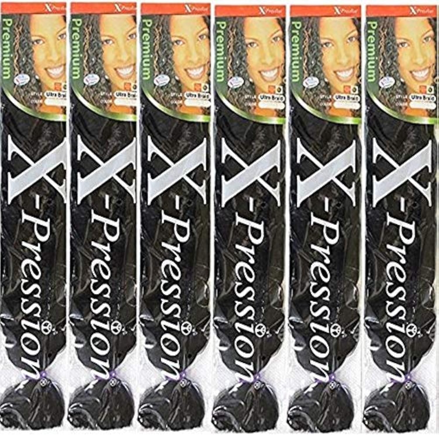 x-pression Ultra Braid (1B) – Pack of 6