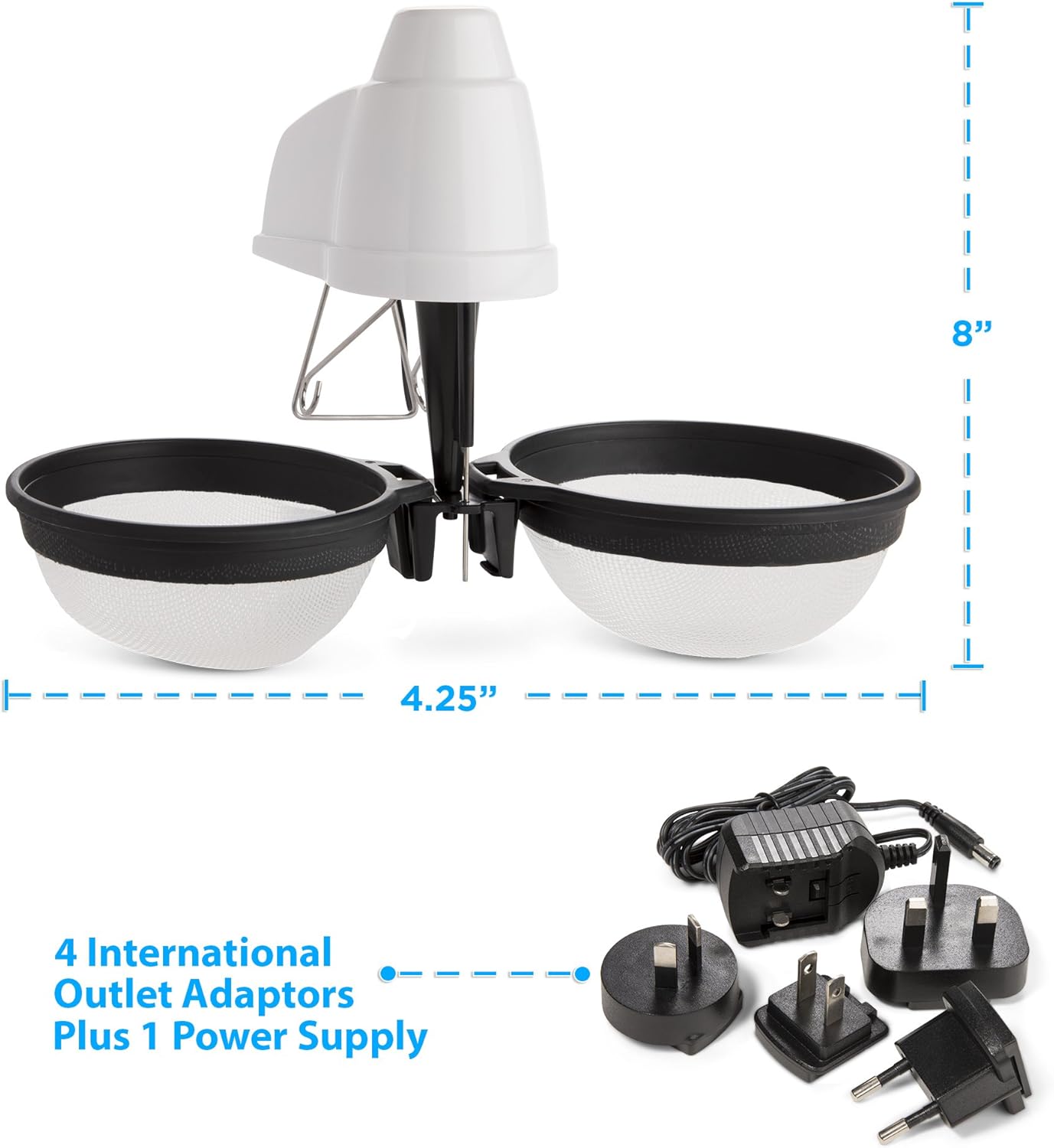 Fish Egg Hatchery Incubator Tumbler by Fry Factory, Catfish and Cichlid Breeding Hatcher Box - Double Net, Baby Eggs Breeder for Aquariums,12 Volt, Automatic, Patented.