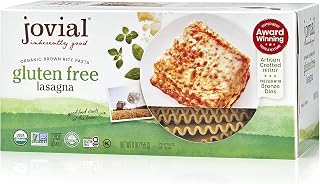 Jovial Organic Gluten-Free Brown Rice Lasagna Pasta, 9oz - No-Boil Authentic Tuscan Texture