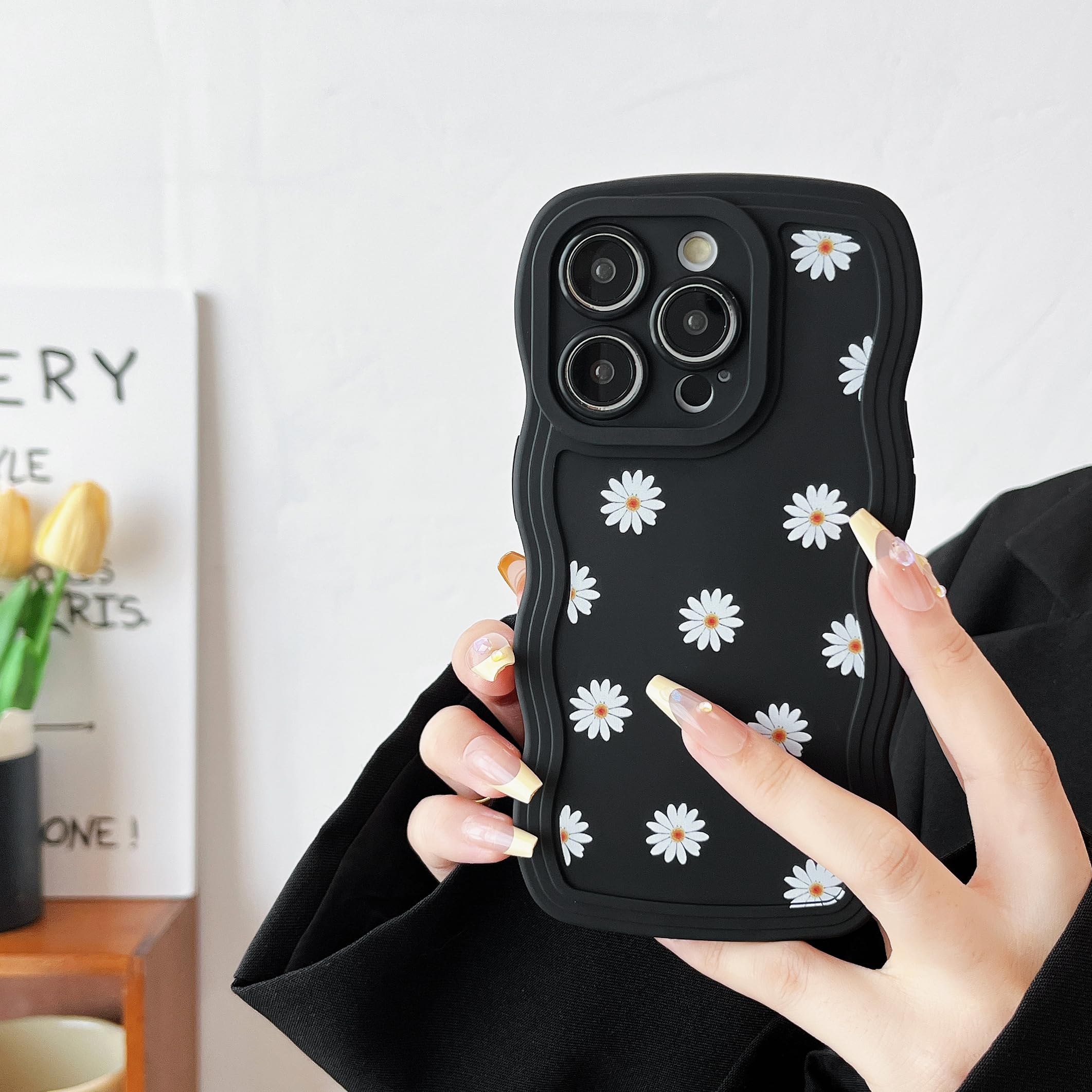 Amazon.co.jp: ZTOFERA iPhone 16 Pro Max ケース用、波状フレーム