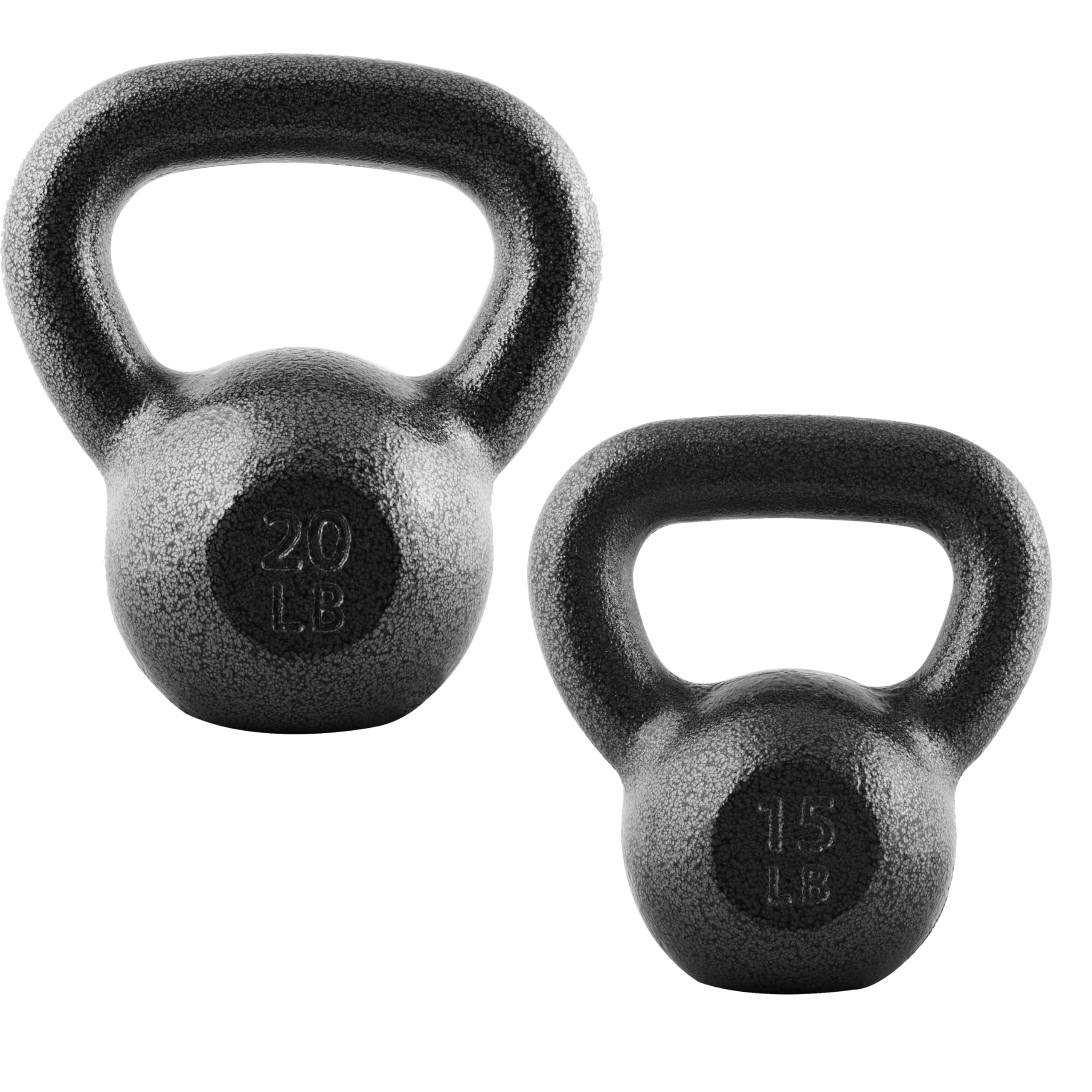 CAP Cast Iron Kettlebell Singles &amp; Sets, Wide Handle, Flat Base