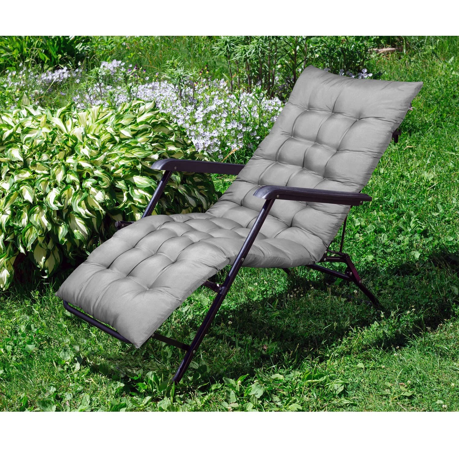 Wasserdichte Sonnenliegen-Auflage VidaXL Sonnenliege Auflage 200x50cm - Outdoor Polster Für Gartenliege & Liegestuhl | Anthrazit, Wasserabweisend Oxford-Gewebe Wasserabweisende Liegenauflage