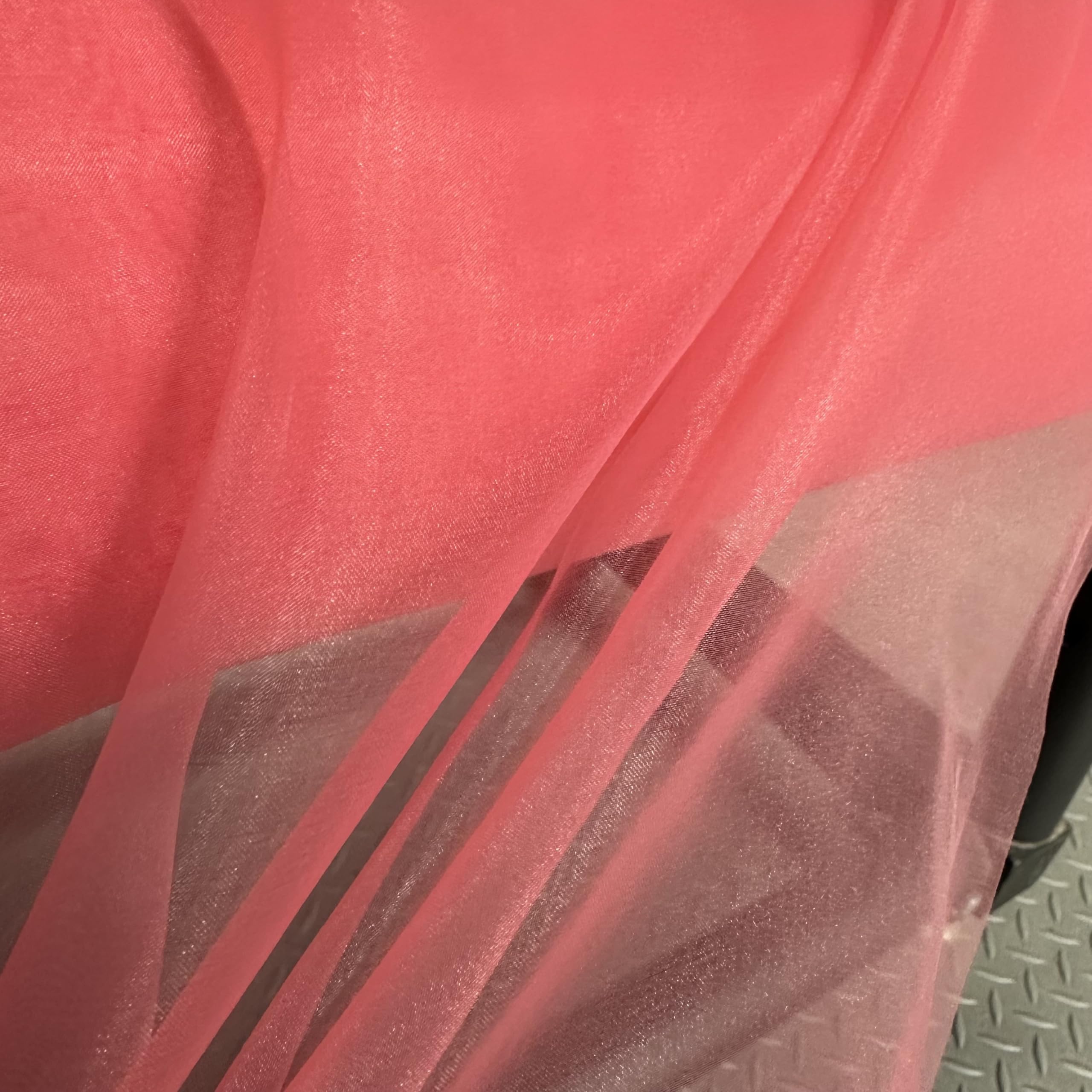 Megachest 145CM Wide Soft Organza Dress Fabric Fancy Costumes Decorations 50 Colors(Sugar Coral,50 Meters) โ image 1