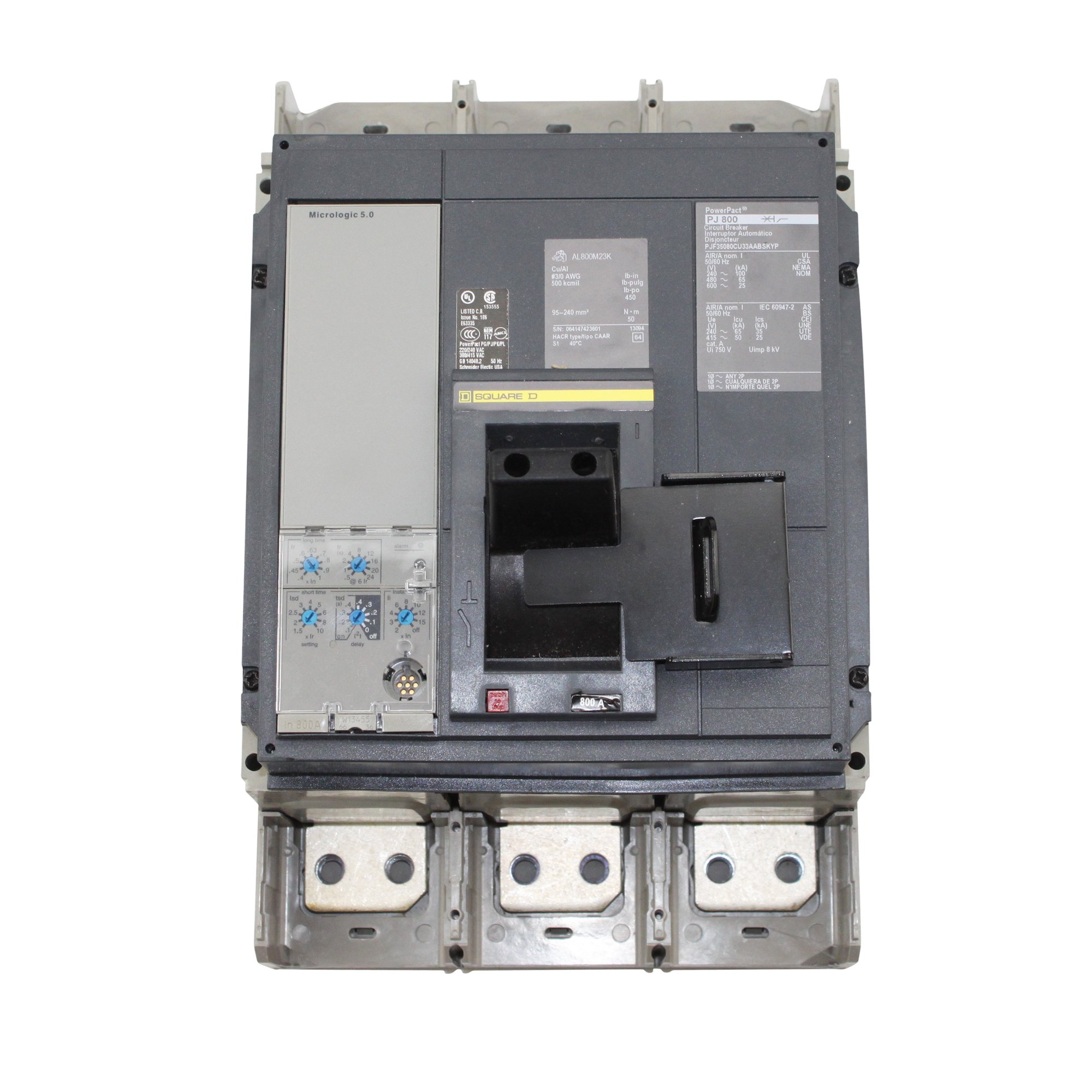 Square D Type Pj Pjf36080Cu33Aabskyp 800A 800 Amp Powerpack Circuit Breaker