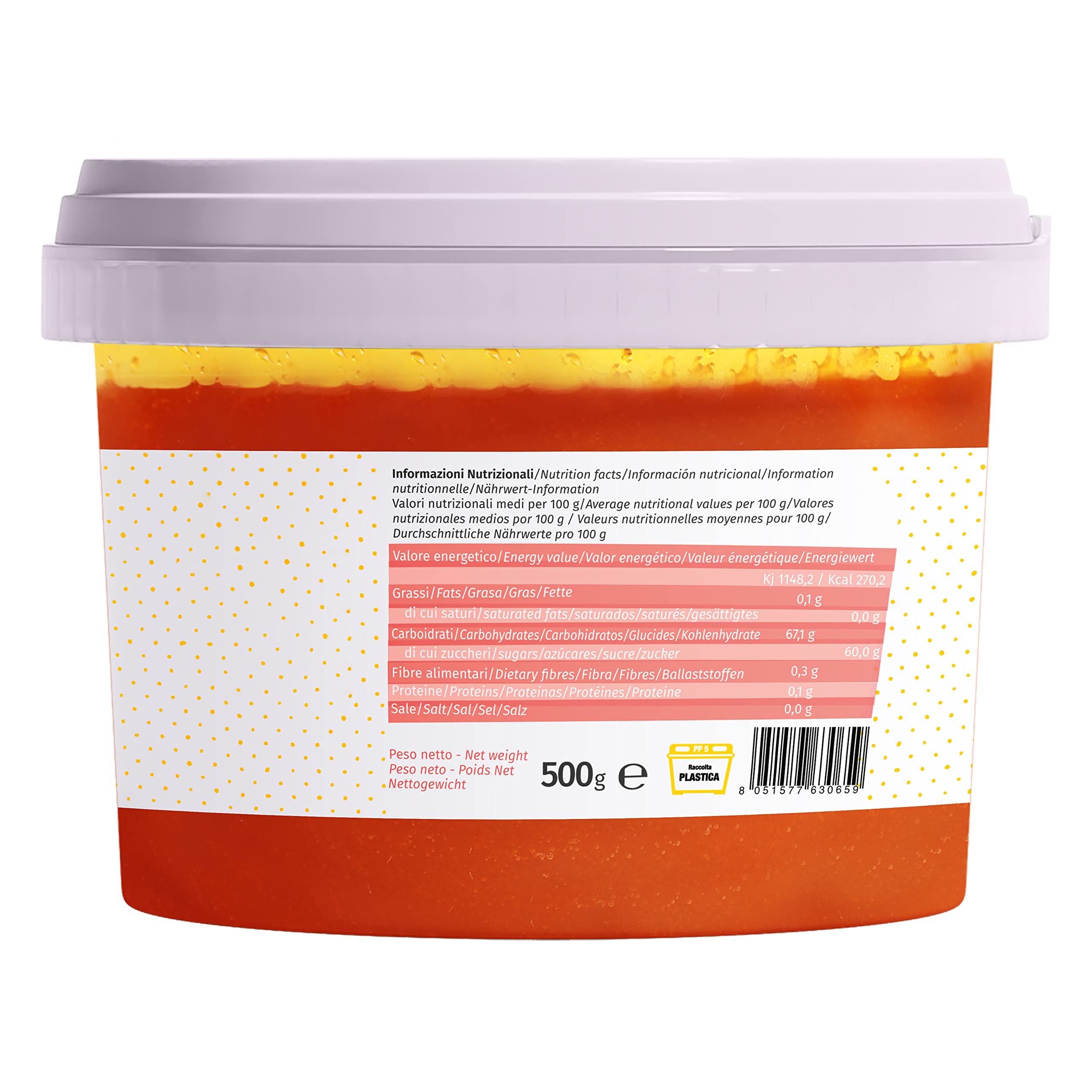 Eispaste aus Melone Produkt für Eiscreme ohne Gluten, 500 g
