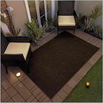 KOECKRITZ 4x6 Indoor Outdoor Area Rug Mocha, Lightweight Economy Carpet for Living Room, Bedroom, Kids Room, Entryway Stain Resistant
