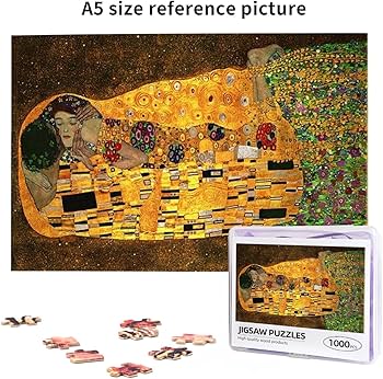 ジグソーパズル メタリック塗装 The Kiss 接吻 クリムト Amazon.co.jp