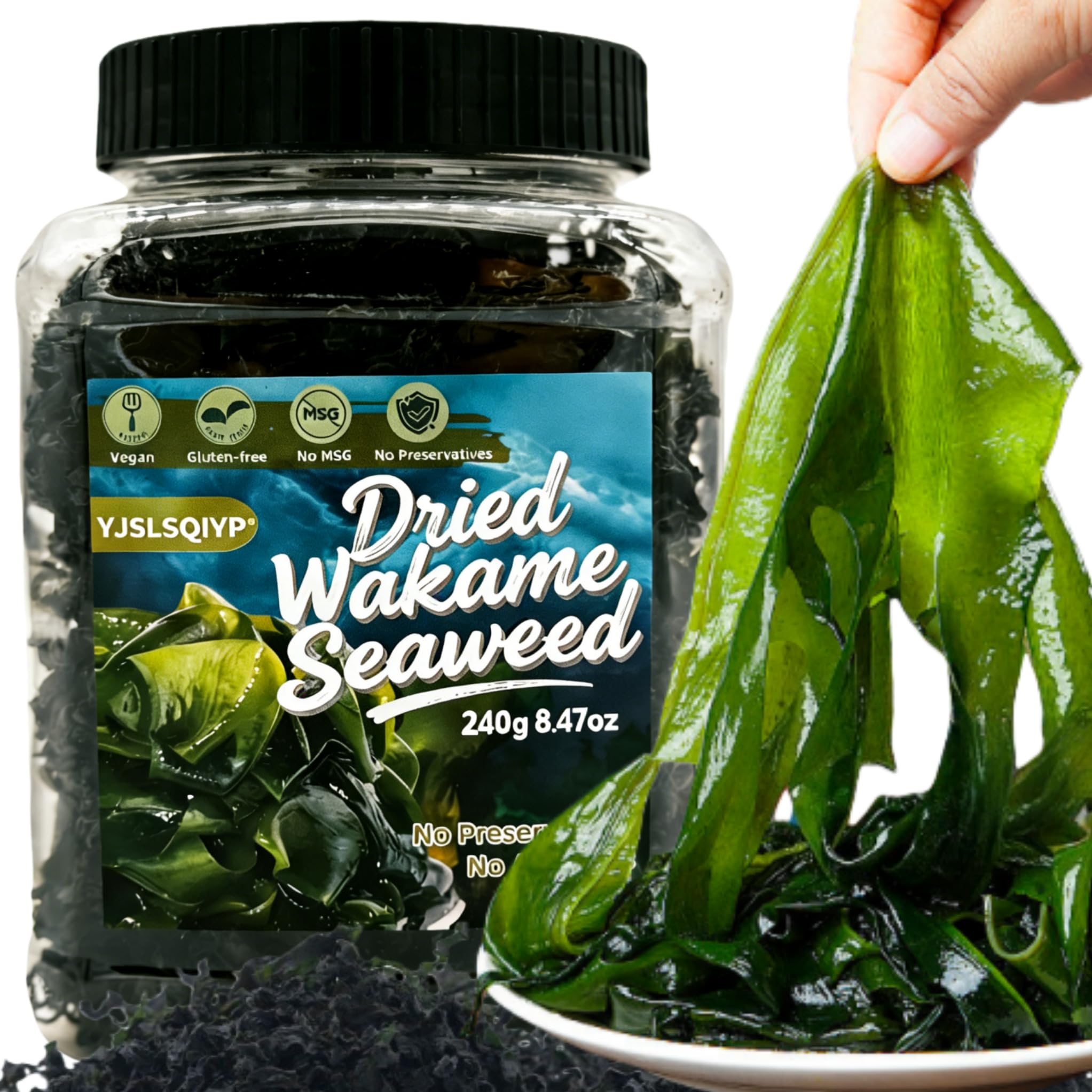 Amazon.com: Dried Wakame Seaweed, Natural for Soups & Salads, 240g