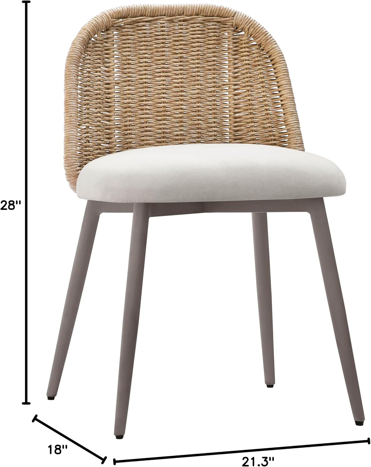 Tov Furniture Alexa Cream Outdoor Dining Chair
