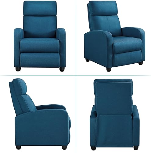 Miniatura 51 de Yaheetech - Sillón reclinable, moderno sofá reclinable individual, asientos de cine en casa Negro -,Beige,Marrón,Gris,Beige Bronceado,Azul,Rojo