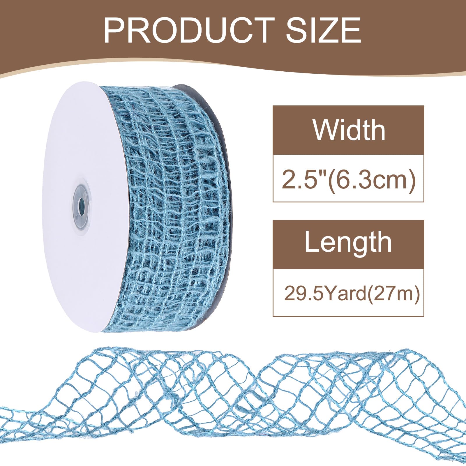 PATIKIL Mesh Burlap Wired Ribbon - Image 2