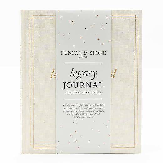 Grandparents Legacy Journal (Ivory, 85 Pages) by Duncan & Stone - Memory Journal for Grandparents & Parents - Grandma Story Album - Ideal Gift of a Legacy Journal