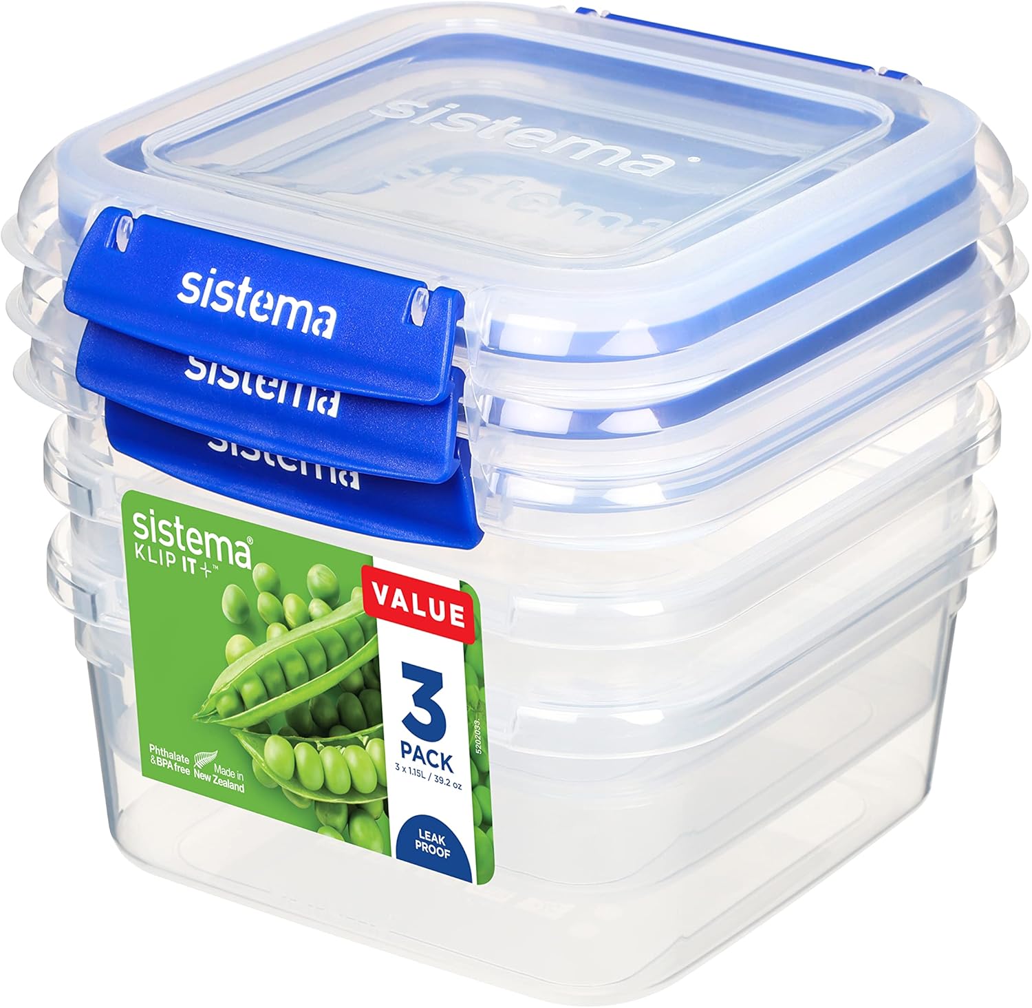 Sistema KLIP IT Plus Food Storage Containers 1.15L 3