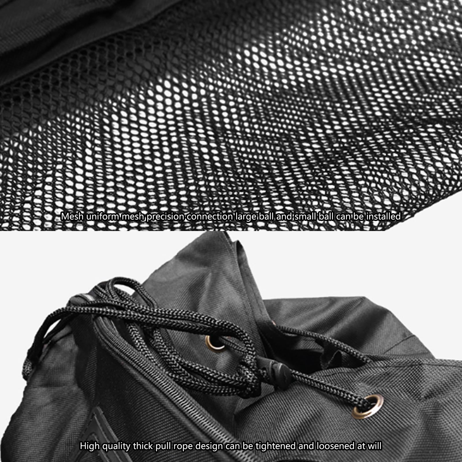 Mochila de almacenamiento de baloncesto, malla resistente, mochila deportiva de gran capacidad, bolsa de baloncesto con correa para el hombro