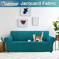 Vista 147 de Asnomy Couch Covers for 3 Cushion Couch Stretch Sofa Covers Slipcovers, Pet Protector Furniture Covers for Dogs Cats Spandex Jacquard Fabric Small