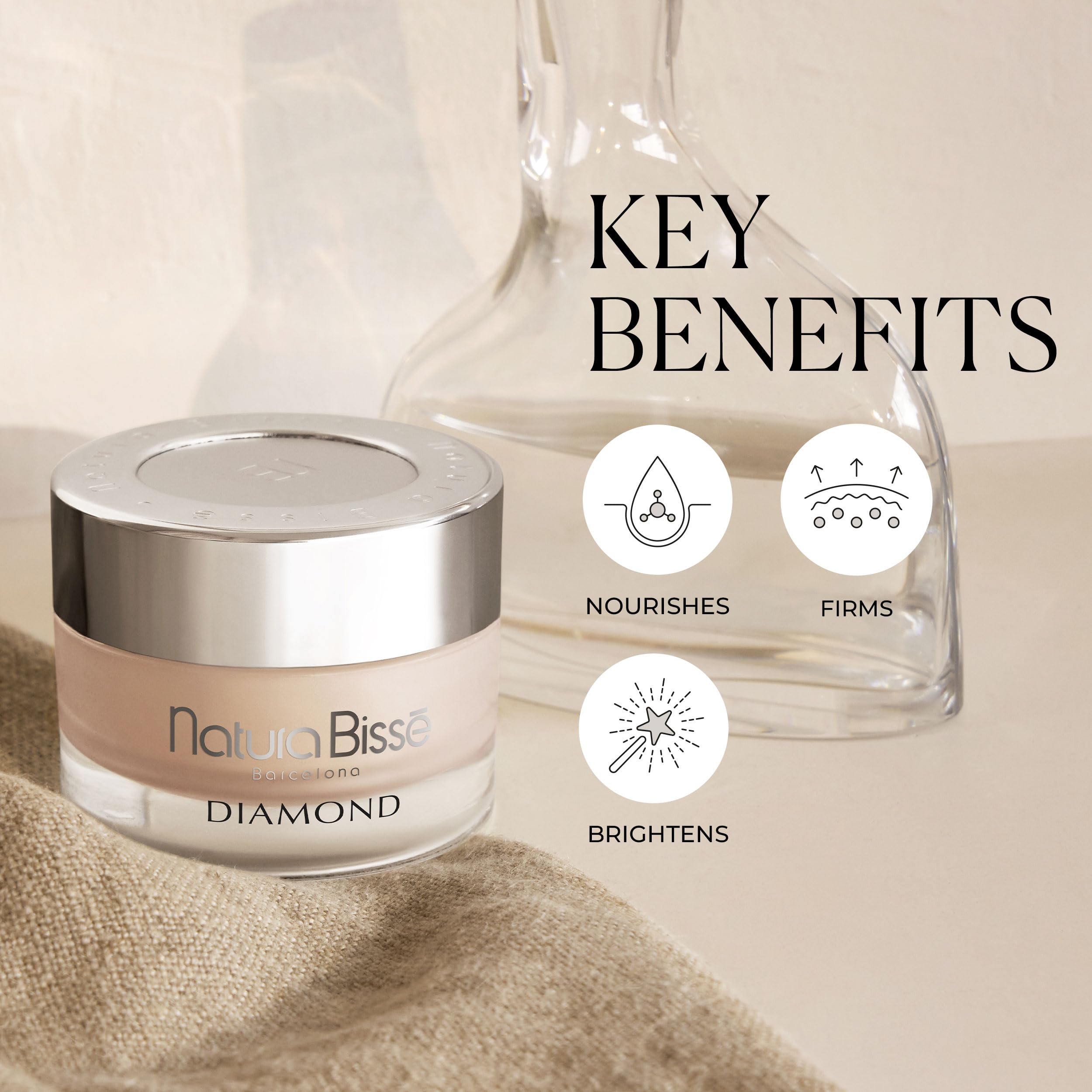 Natura Bissé Diamond Body Cream, Anti-Aging Body Moisturizer, Nourishes and Firms Skin, 9.5 Oz