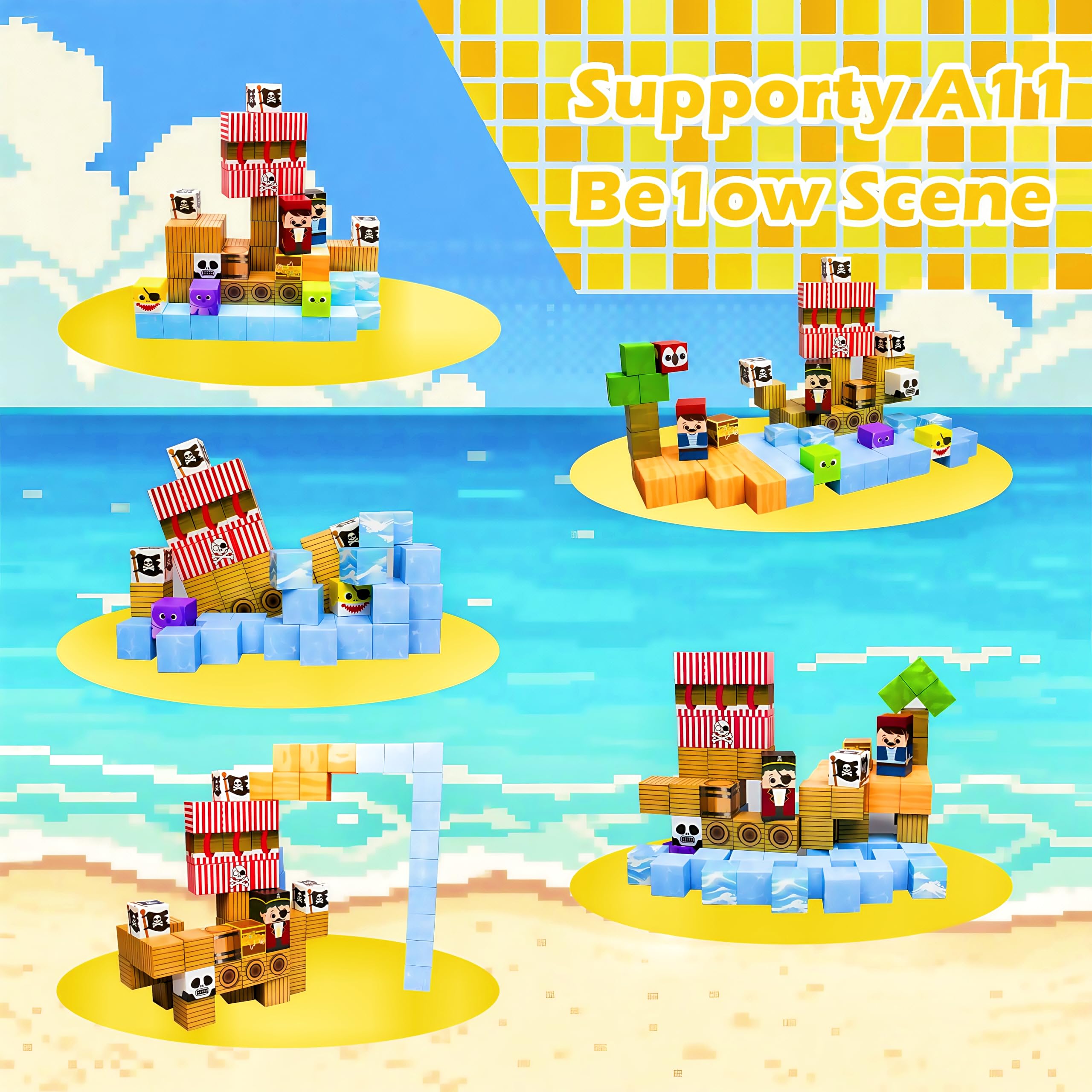 Huizhou – Juego De Bloques Magnéticos De Construcción Para Niños, Fomenta Creatividad Y Lógica, Incluye Caja De Almacenaje