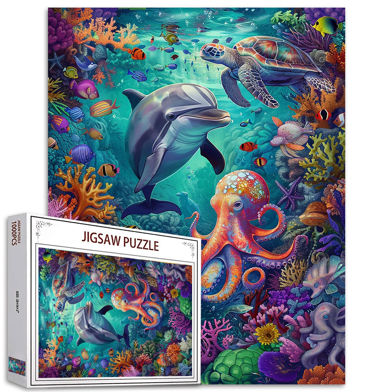 オーシャン・ブルー　　See Marine Life Scene JOYZEXY 500 Piece Underwater World Puzzle