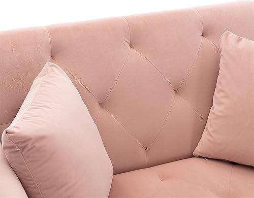 Miniatura 5 de Silla decorativa moderna de 40.94 pulgadas de ancho con respaldo ajustable de 3 ángulos + 2 almohadas, sillón reclinable y otomano tapizado