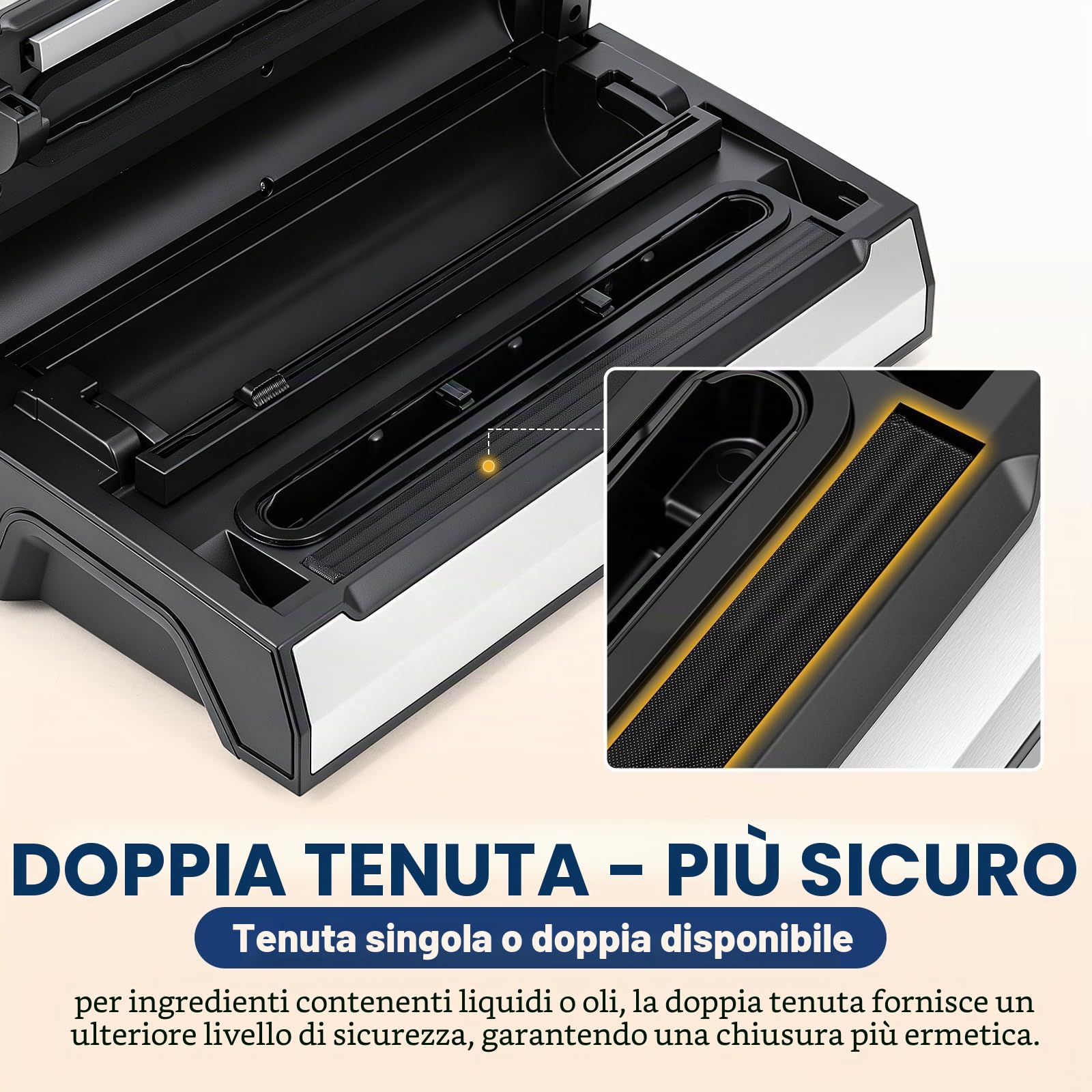 Hanchen Macchina Sottovuoto Alimenti 90Kpa Macchina per Sottovuoto 30cm Doppia Saldatura Sigillatrice Termica Include 2 Rotoli di Sacchetti e 10 Sacchetti