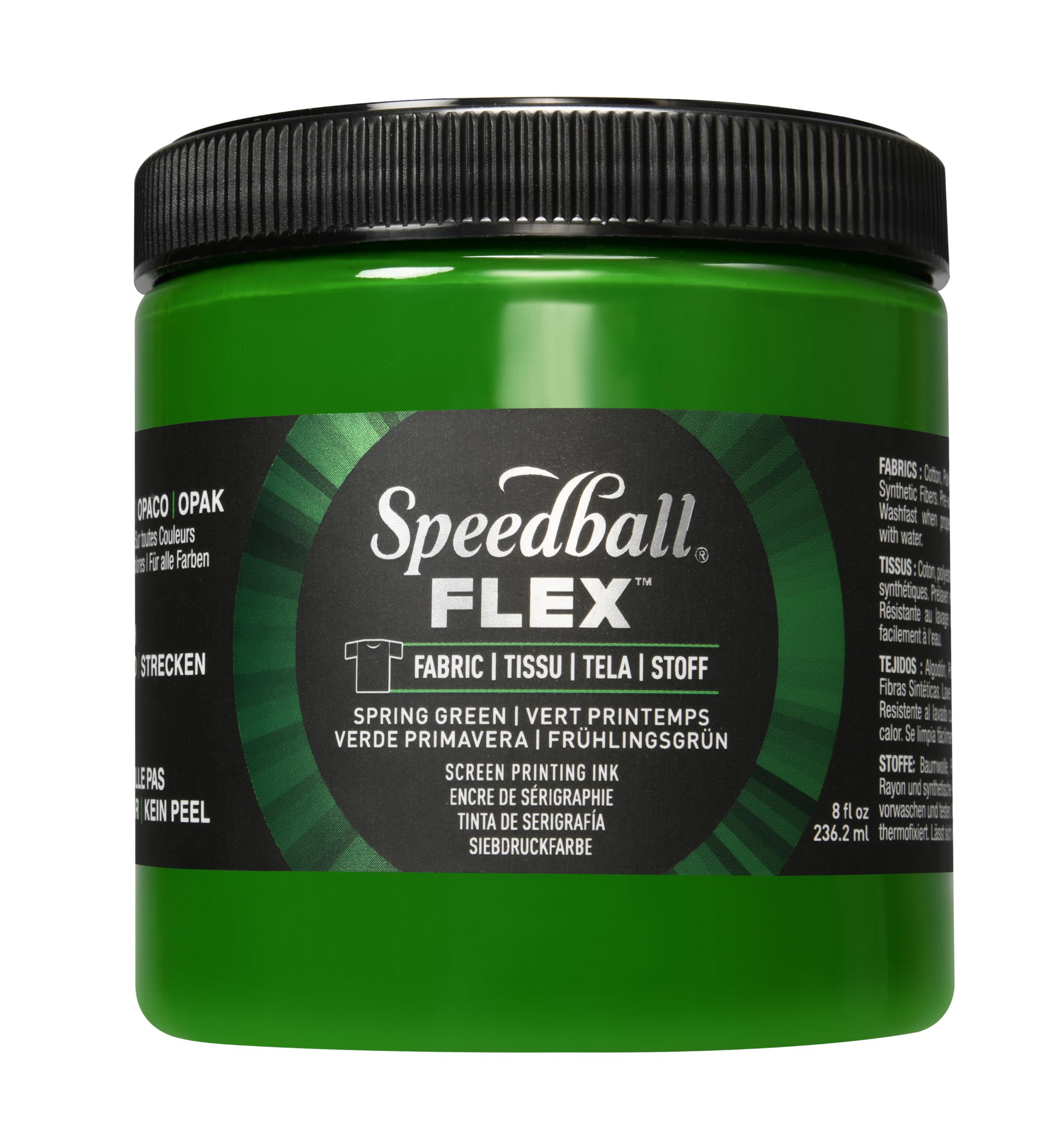 Speedball Flex Screen Printing Fabric Ink Spring Green 8oz, for Home Decor, Bags, T Shirt, Essential for Artists Craft Kit