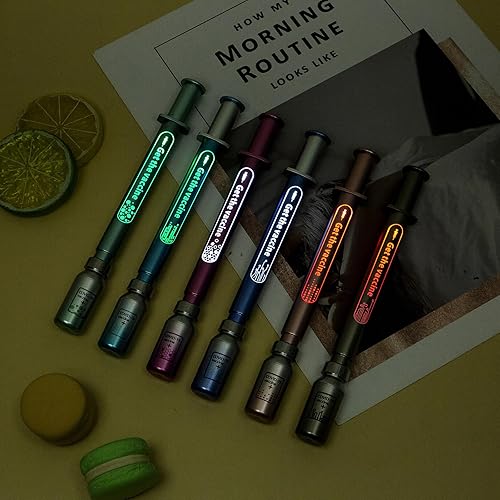 Miniatura 2 de Exasinine Bolígrafos de jeringa luminosa, jeringa de gel, bolígrafo ligero, hermosos bolígrafos para regalo, suministros de fiesta escolar y