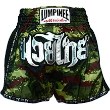 Thai Fight Shorts from Thailand. Original Muay Thai Shorts for Kickboxing and Contact Sports. Model Retro Green ArmyTM