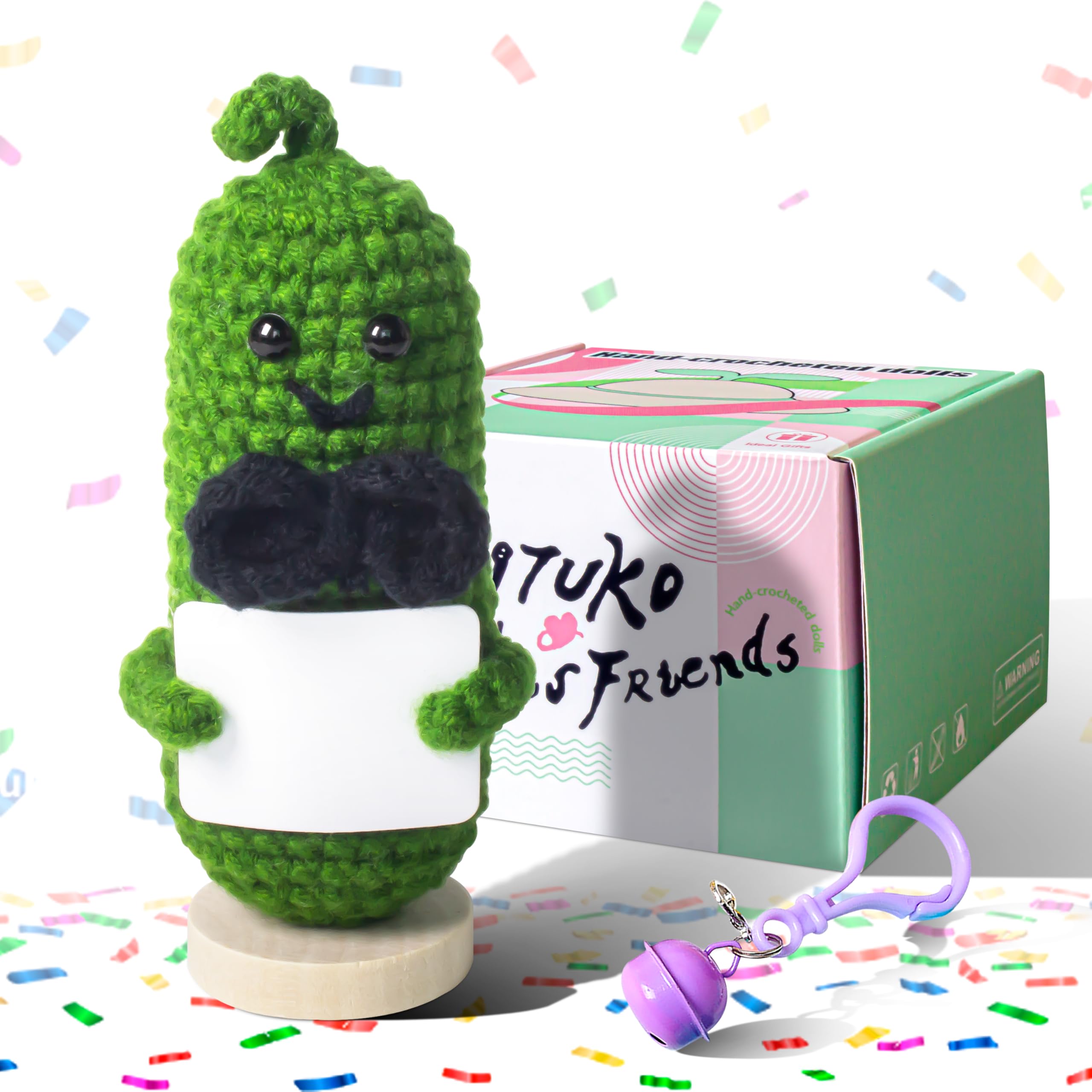 UTUKO Positive Crochet Pickles, Positive Crochet Plants, Fun Gifts for dads, a Cheering Gift for Friends, Colleagues or Children,Collectible Dolls? The Best Gift for Holiday Parties