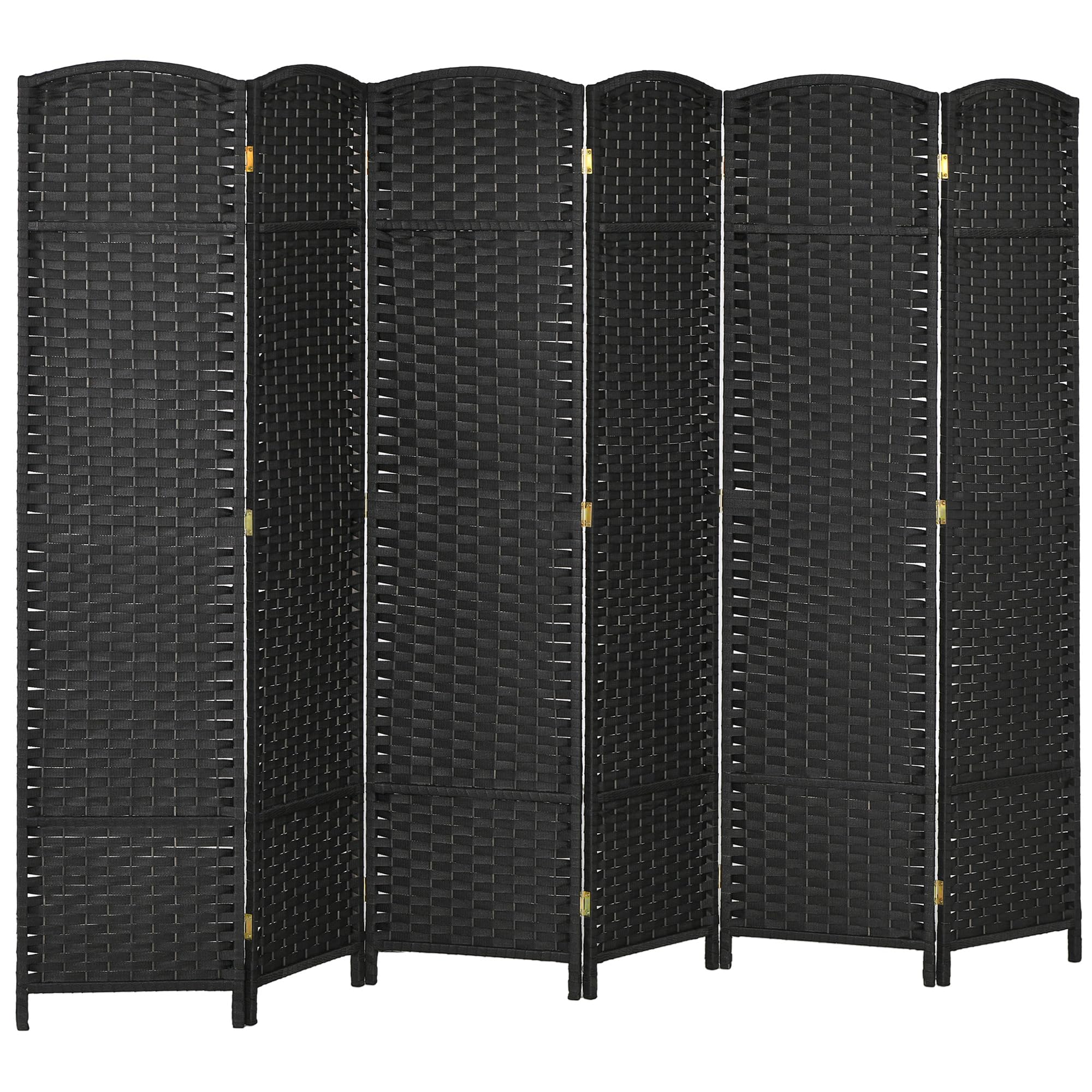 Homcom 6 Panel Folding Room Divider, Privacy Screen, 240 X 170Cm, Black