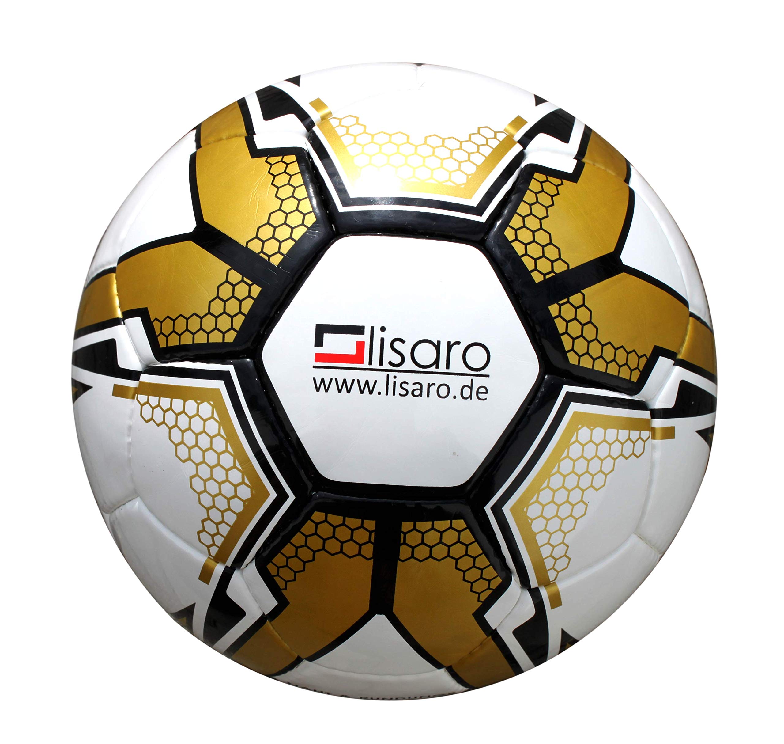 Lisaro 10 Fußbälle / 10er Ballpaket Wettspielball Gr. 5 + Gratis Ball-Netz | 415-425 g