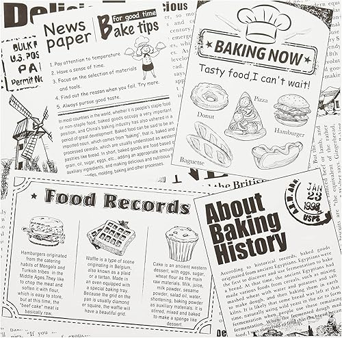 Paquete de 200 bolsas de papel prémium para delicatessen de 12 x 12 pulgadas, resistente al agua y a la grasa, forros a prueba de grasa para barcos