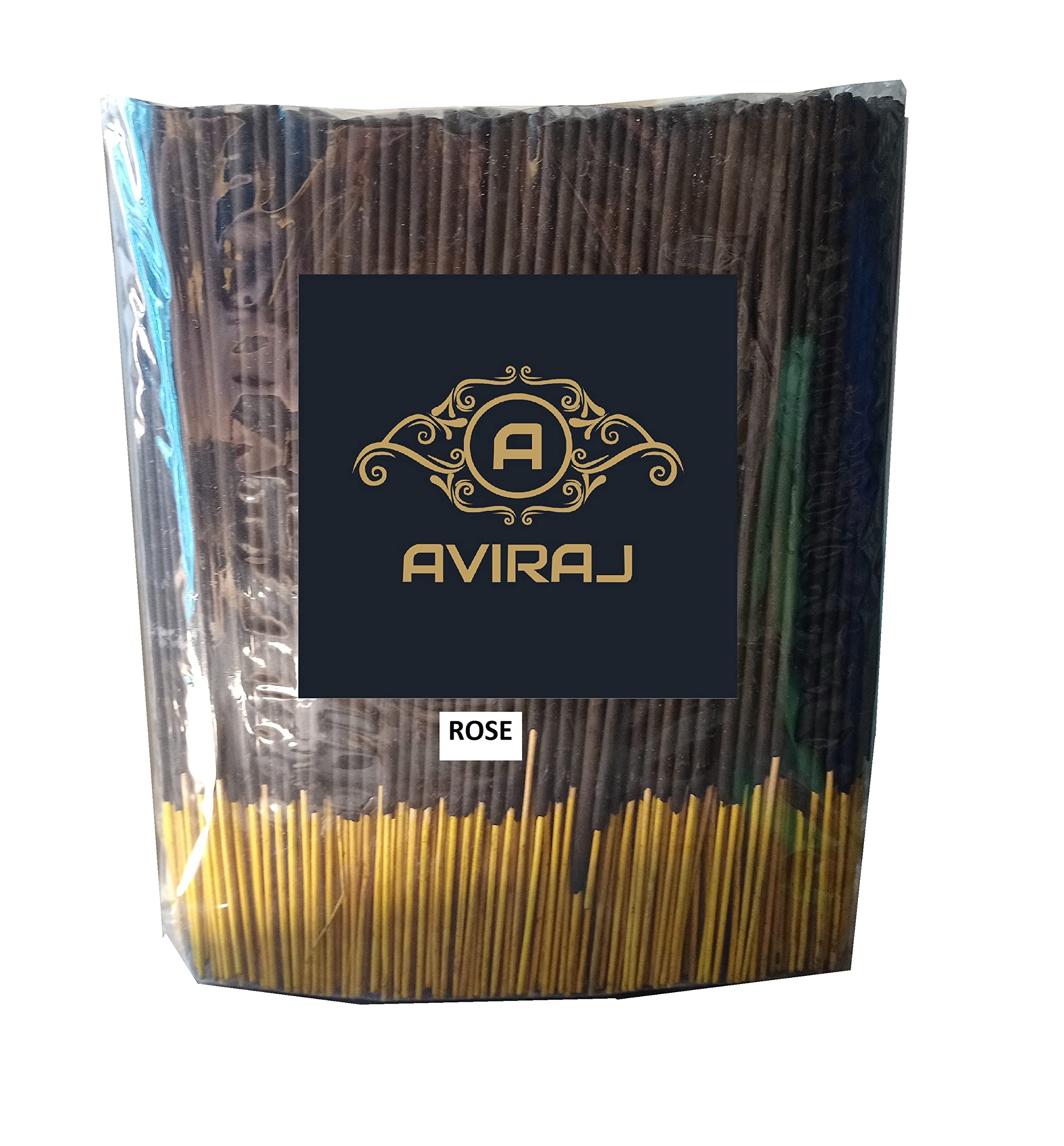 Aviraj Incense Sticks Agarbatti for Pooja 1kg Bulk Pack I Fragrance - Rose I Dhoop Agarbatti Incense Stick I Natural Ingredients and Fragrance I 900 Gm Stick Weight, 9 inch Size Sticks