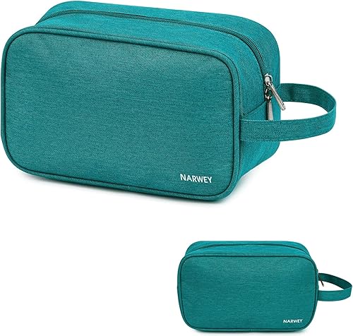 Narwey Neceser de viaje para mujeres kit de viaje Dopp organizador de bolsas de maquillaje para artículos de tocador accesorios cosméticos verde
