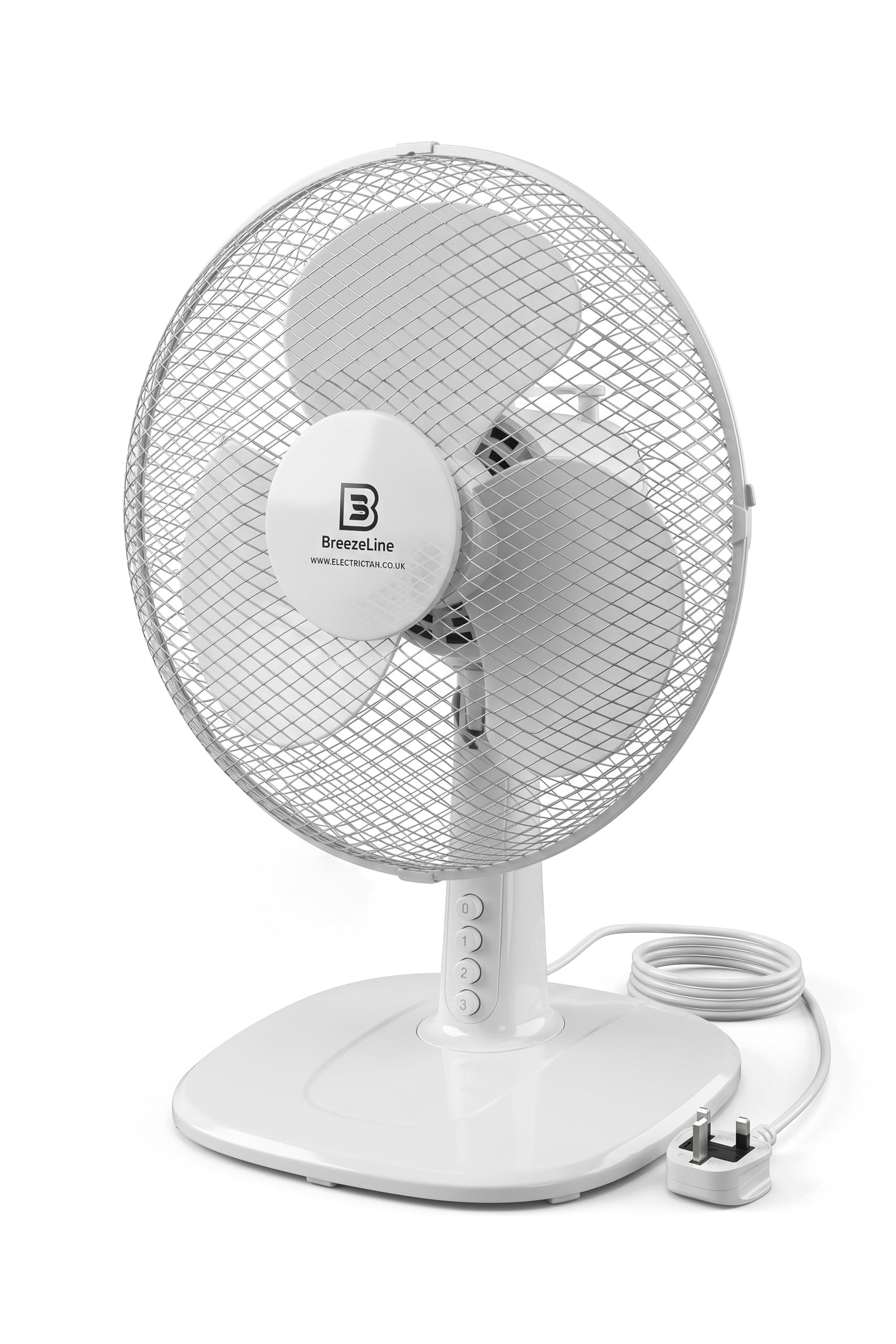 12" Inch Desk Fan Lightweight Portable Fan 3 Speeds Wide-Angled Oscillation Powerful Airflow Table Fan Quiet Operation Perfect for Home, Bedroom or Office