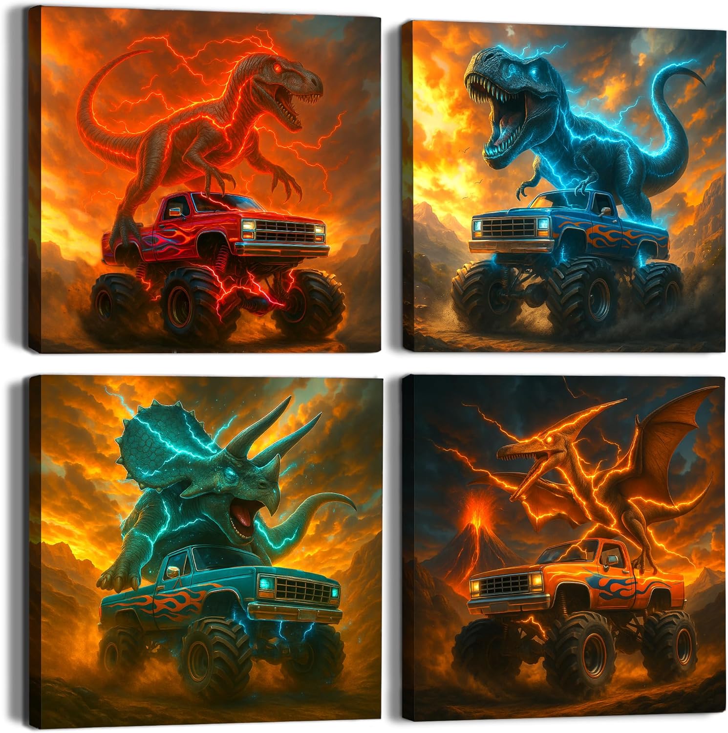 Deveosa Póster de dinosaurio para cuarto de baño, decoración de dinosaurio, para niños, decoración de dinosaurios, para niños pequeños