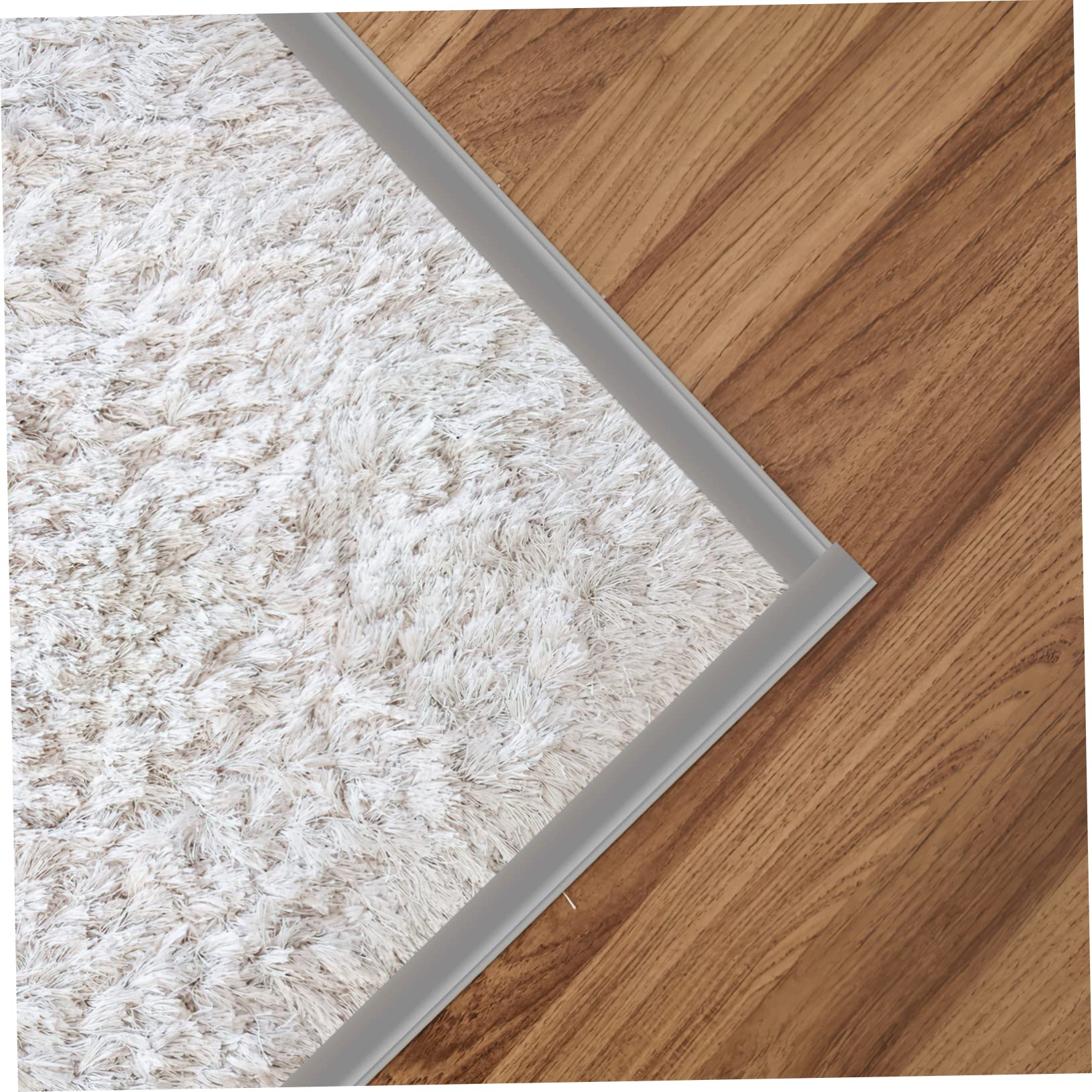 UKCOCO Tira de Transición de Alfombra a Baldosas de Pvc Flexible de 16.5 Pies, Resistente y Fácil de Instalar para Bordes de Alfombras y Umbrales de Menos de 5 Mm