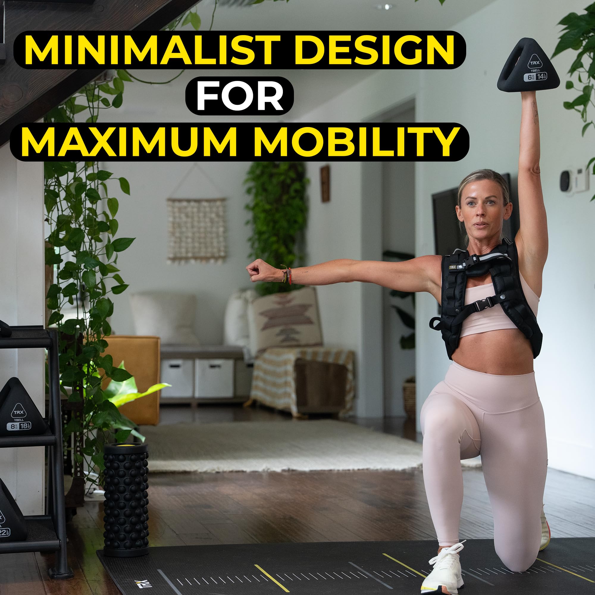 TRX HexGrip - Chaleco de peso ajustable de 10 libras para entrenamiento de fuerza y correr, chaleco de entrenamiento transpirable para fitness, construcción muscular, levantamiento de pesas y pérdida